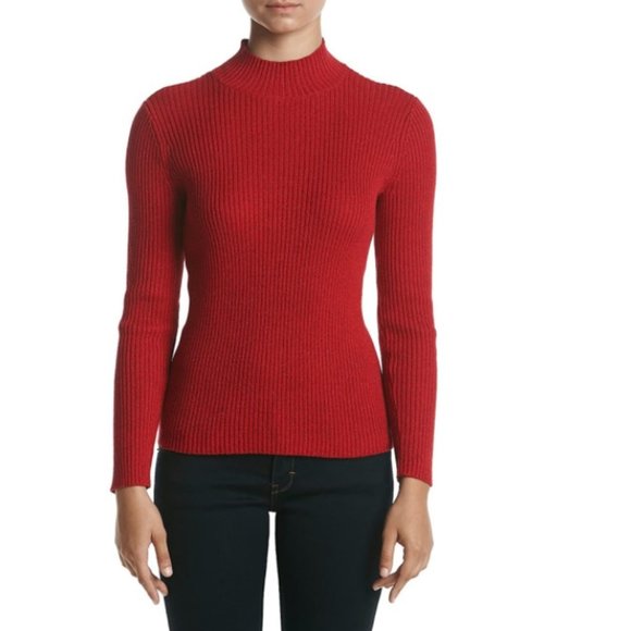 Studio Works Ribbed Mock Turtleneck 